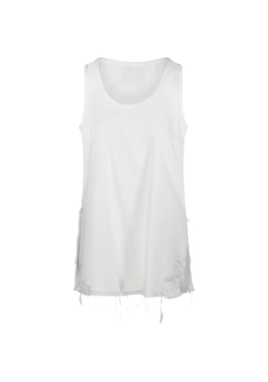 DARKPARK frayed sleeveless top - White