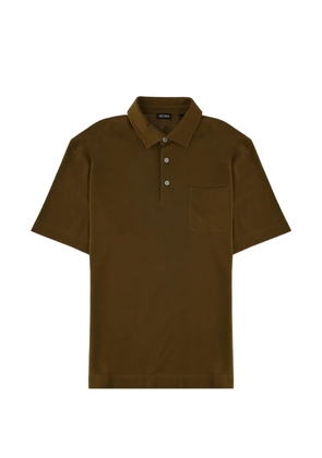 Zegna patch-pocket polo shirt - Brown