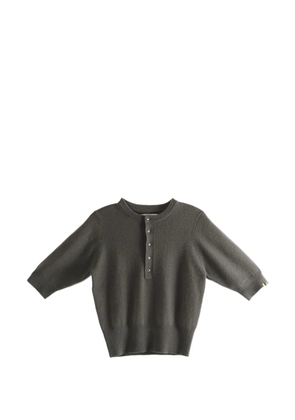 extreme cashmere Mimi short-sleeve sweater - Grey
