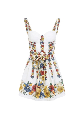 FARM Rio floral-print mini dress - White