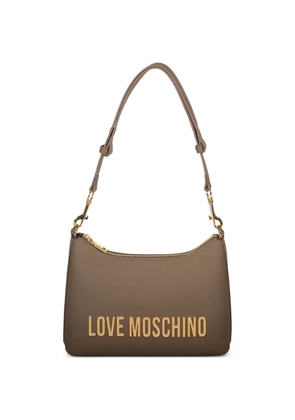 Love Moschino logo lettering shoulder bag - Brown
