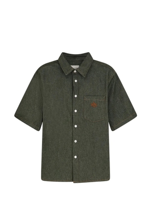 WALK IN PARIS logo-embroidered pocket shirt - Green