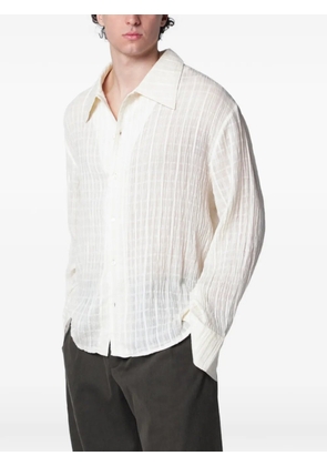 Séfr check-textured shirt - Neutrals