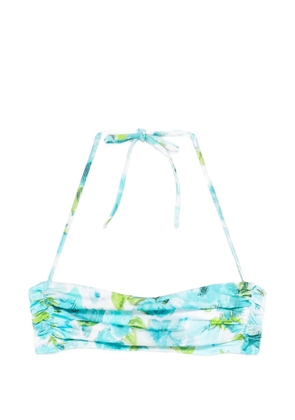 Chloé floral-print bikini top - Blue