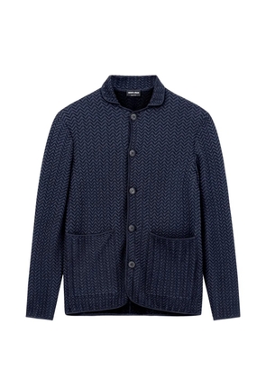Giorgio Armani chevron-patterned jacket - Blue