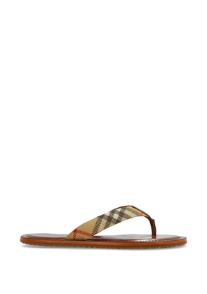 Burberry check-pattern sandals - Neutrals
