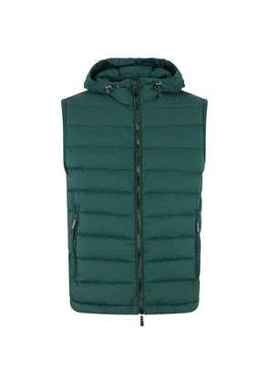 Moorer hooded zipped gilet - Green