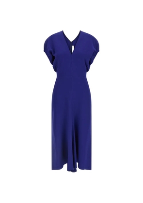 Victoria Beckham V-neck banded waist dress - Blue