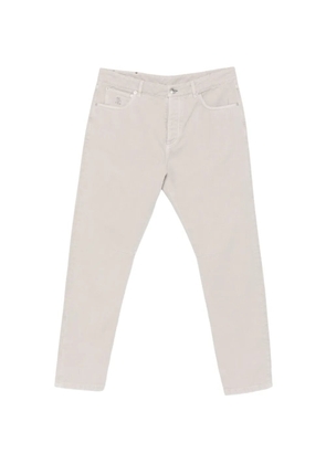 Brunello Cucinelli zip-up jeans - Grey