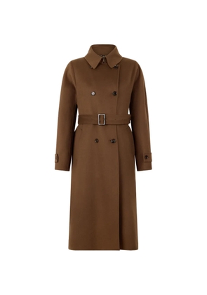 Moorer belted long-sleeve coat - Brown