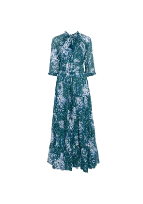 Samantha Sung tassel floral maxi dress - Blue