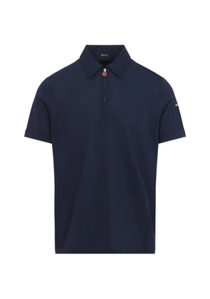 Kiton zip polo shirt - Blue