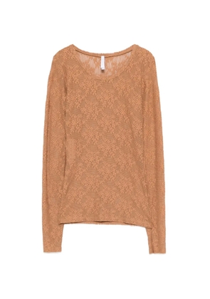IMPERIAL lace long-sleeve top - Neutrals