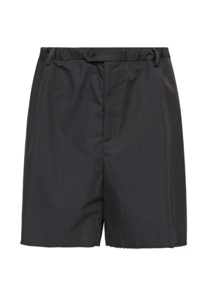 MM6 Maison Margiela frayed-detail cotton shorts - Grey