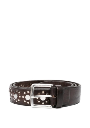 ALBERTO LUTI studded belt - Brown