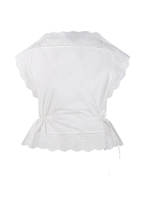 By Malene Birger eyelet drawstring top - White