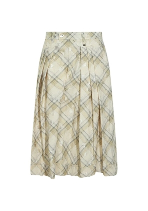 Vivienne Westwood checked pleated skirt - Neutrals