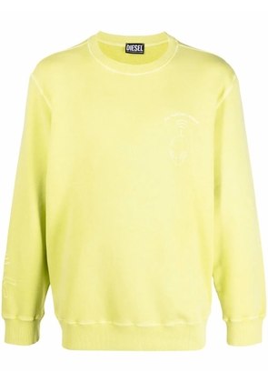 Diesel embroidered motif jumper - Green