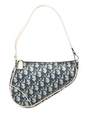 Christian Dior Pre-Owned 2001 Mini Diorissimo Coated Canvas Saddle Pochette shoulder bag - Blue