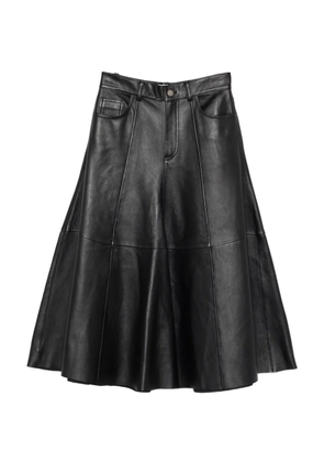 Haikure Serenity leather midi skirt - Black