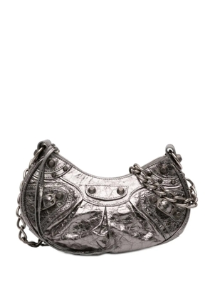 Balenciaga Pre-Owned 2022 Metallic Lambskin Motocross Le Cagole XS crossbody bag - Silver