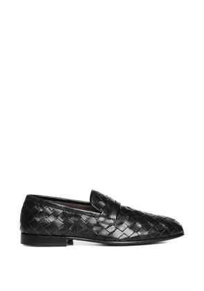 Galliano woven-leather loafers - Black