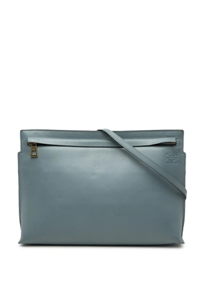 Loewe Pre-Owned 2010-2025 Leather Anagram T Pouch crossbody bag - Blue
