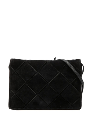 Bottega Veneta Pre-Owned 20th Century Suede Intrecciato crossbody bag - Black