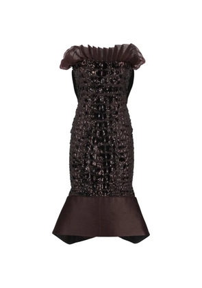 Gianfranco Ferré Pre-Owned flared dress - Brown