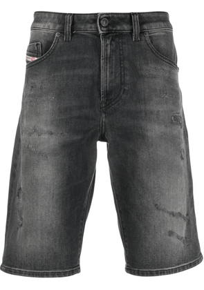 Diesel washed-effect denim shorts - Black