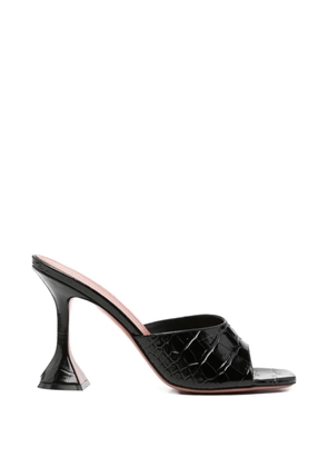 Amina Muaddi Lupita crocodile-embossed sandals - Black