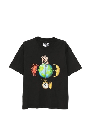 Melt graphic-print T-shirt - Black