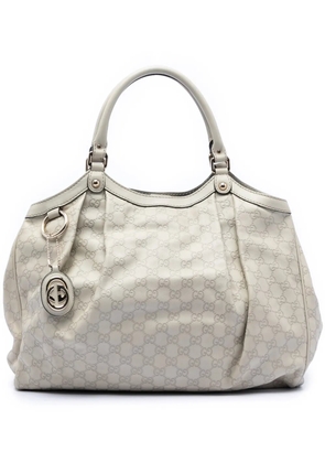 Gucci Pre-Owned 2016-2025 Large Guccissima Sukey tote bag - White