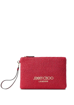 Jimmy Choo zip fastening clutch bag - Red