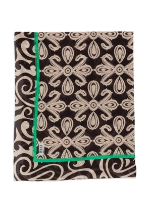 Niu floral print scarf - Brown