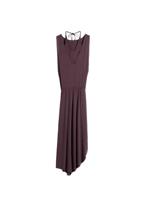 LEMAIRE draped V-neck midi dress - Purple