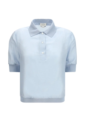 Jacob Cohën cropped short-sleeve wool polo shirt - Blue