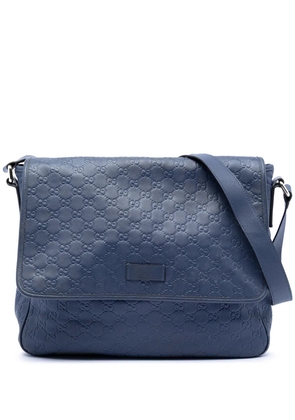 Gucci Pre-Owned 2016-2025 Guccissima Messenger Bag crossbody bag - Blue