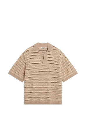 Maison Kitsuné open-knit polo shirt - Neutrals
