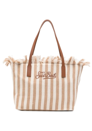 MC2 Saint Barth medium City stripes beach bag - Neutrals