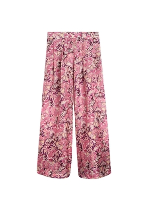 MOMONÌ printed pleated palazzo pants - Pink