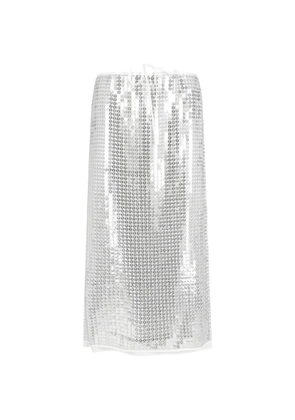 Isabelle Blanche metallic midi skirt - Silver