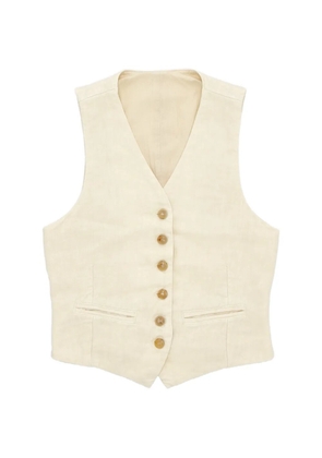 Fortela button V-neck waistcoat - Neutrals