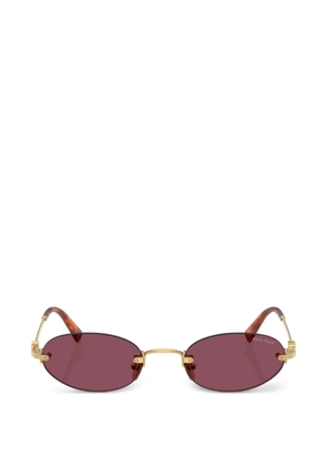 Miu Miu Eyewear oval-frame sunglasses - Gold
