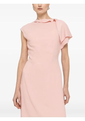 NISSA A-line ruffle midi dress - Pink
