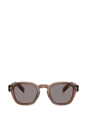 Prada Eyewear Iconic metal-plate sunglasses - Brown