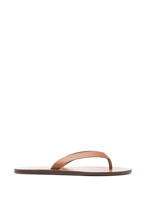 Manebi leather flip-flops - Brown