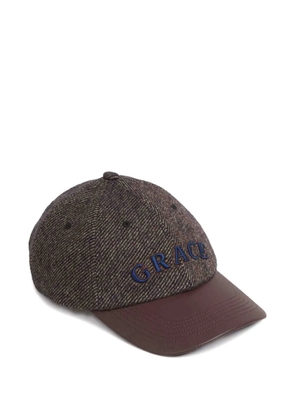 Wales Bonner Grace cap - Brown