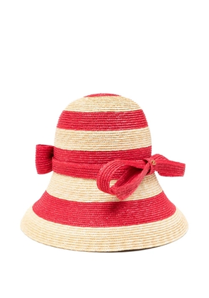Valentino Garavani striped bow hat - Red