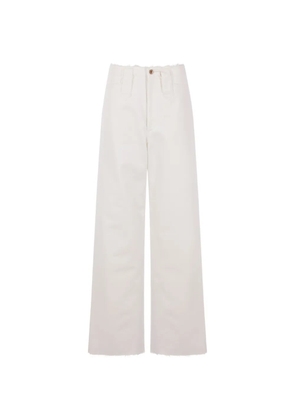 Kuro frayed straight jeans - White
